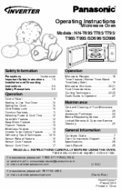 Panasonic inverter microwave user manual